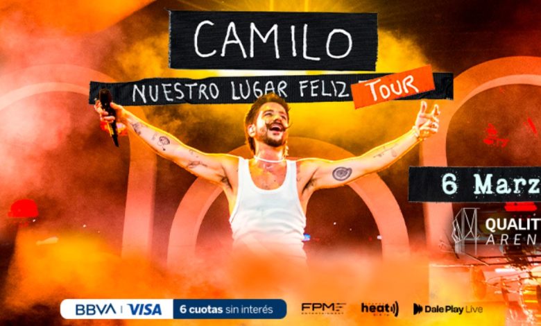 flyer del show de camilo en córdoba