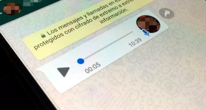 chat de whatsapp con audio