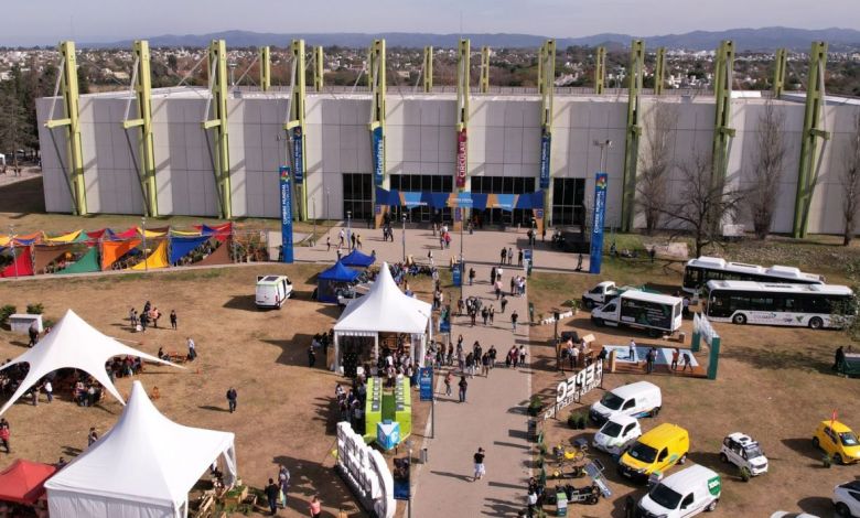 Toma aérea del predio donde se desarolló la Cumbre Mundial de la Economía Circular en Córdoba.