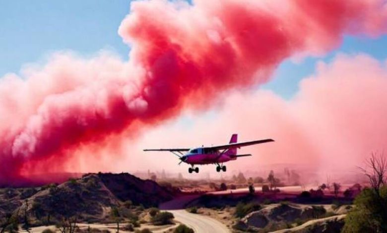 Polvo rosa para combatir incendios