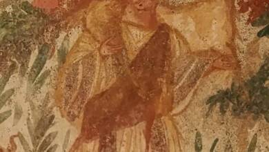 Descubrieron un fresco de Jesús primitivo en una tumba del siglo III d.C. en Turquía